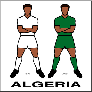 Clip Art: Men’s Uniforms: Algeria Color