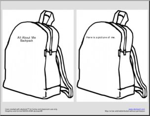 Booklet: “All About Me”  Backpack