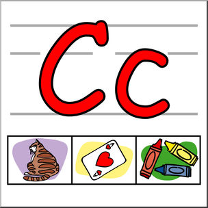 Clip Art: Alphabet Set 01: C Color