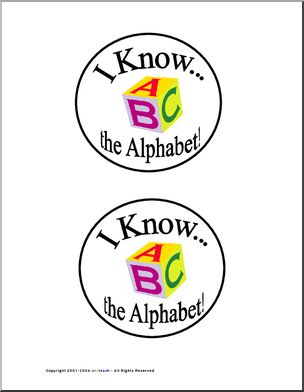 Badge: I Know … the Alphabet