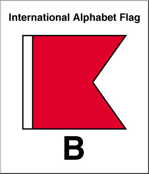 Clip Art: Flags: Alphabet Flag B Color