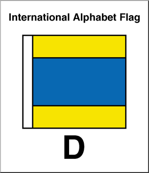 Clip Art: Flags: Alphabet Flag D Color