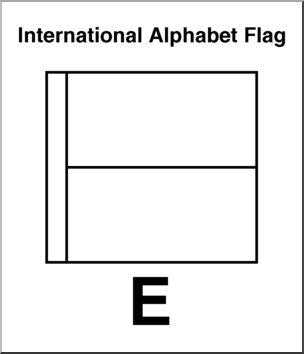 Clip Art: Flags: Alphabet Flag E B&E