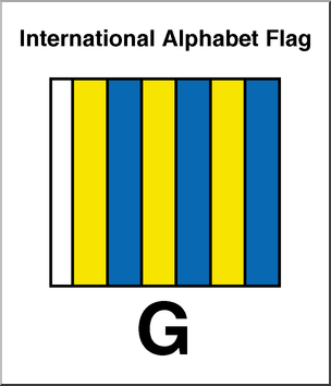 Clip Art: Flags: Alphabet Flag G Color