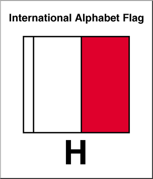 Clip Art: Flags: Alphabet Flag H Color