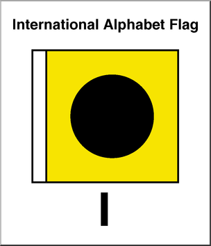 Clip Art: Flags: Alphabet Flag I Color