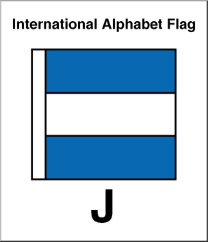 Clip Art: Flags: Alphabet Flag J Color