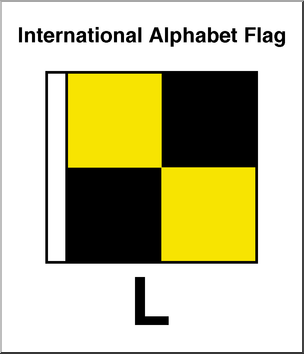 Clip Art: Flags: Alphabet Flag L Color
