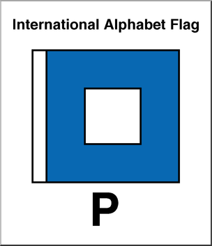 Clip Art: Flags: Alphabet Flag P Color