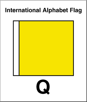 Clip Art: Flags: Alphabet Flag Q Color