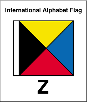 Clip Art: Flags: Alphabet Flag Z Color