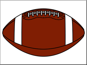 Clip Art: Football 2 Color Blank