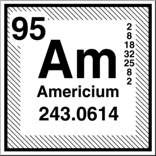 Clip Art: Elements: Americium B&W