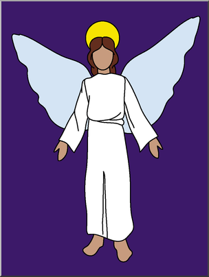Clip Art: Religious: Angel Color