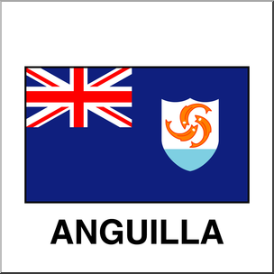 Clip Art: Flags: Anguilla Color