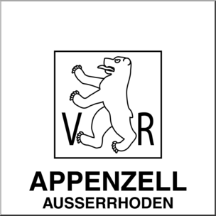 Clip Art: Flags: Appenzell-Ausserrhoden B&W