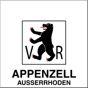 Clip Art: Flags: Appenzell-Ausserrhoden Color