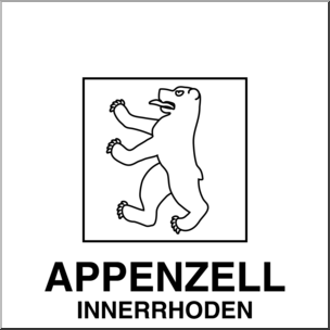 Clip Art: Flags: Appenzell-Innerrhoden B&W