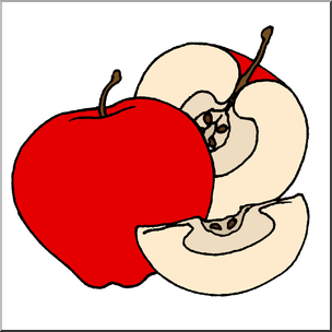 Clip Art: Fruit: Realistic Apples Color 1