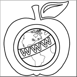 Clip Art: Tech Icons: World Wide Web B&W