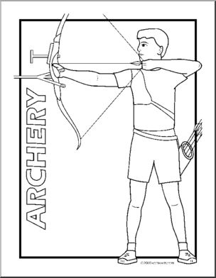 Coloring Page: Sport – Archery