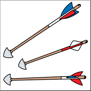 Clip Art: Archery Arrows 01 Color