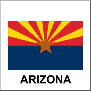 Clip Art: Flags: Arizona Color