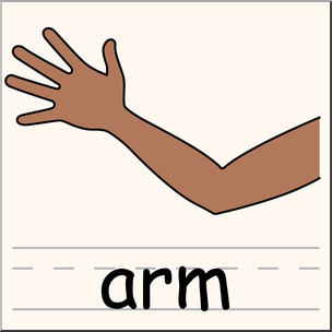 Clip Art: Parts of the Body: Arm Color