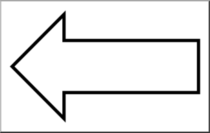 Clip Art: Arrow 01 Blank Left B&W