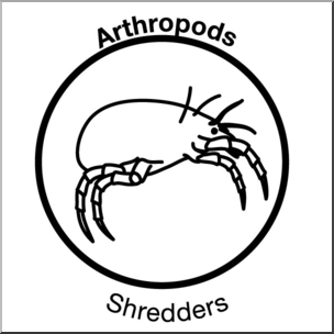 Clip Art: Soil Ecology Icons: Arthropods 2 B&W