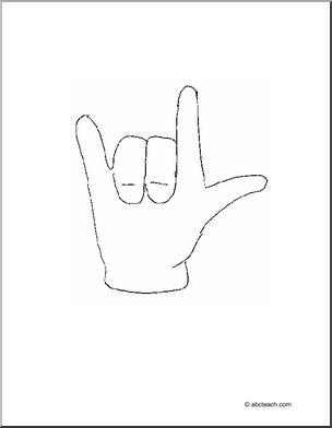 Shapebook: ASL “Love” (blank)