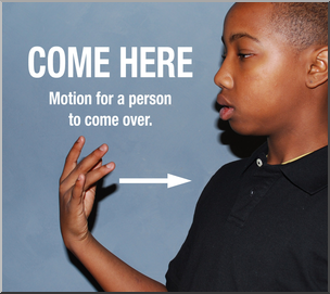 Photo: ASL Vocabulary: Come Here 02 HiRes