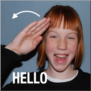 Photo: ASL Vocabulary: Hello 01 HiRes