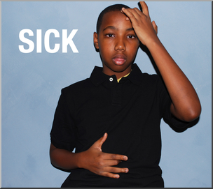 Photo: ASL Vocabulary: Sick 01 HiRes