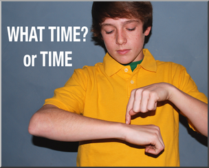 Photo: ASL Vocabulary: What Time 01 HiRes