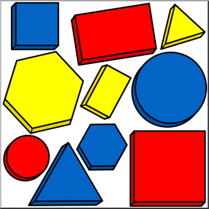 Clip Art: Classroom Manipulatives: Attributes Blocks Color