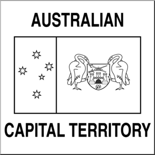 Clip Art: Flags: Australian Capital Territory B&W