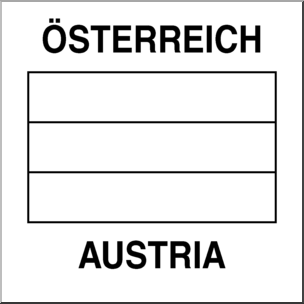 Clip Art: Flags: Austria B&W