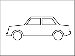 Clip Art: Transportation: Automobile Icon B&W