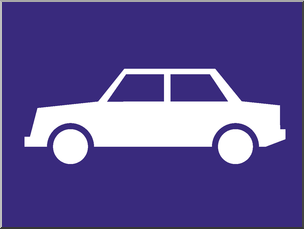 Clip Art: Transportation: Automobile Icon Color