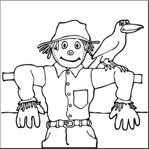 Clip Art: Scarecrow 1 B&W