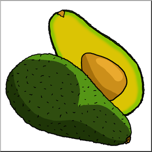 Clip Art: Avocados Color