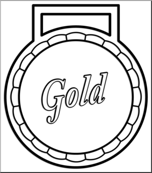Clip Art: Award Gold B&W