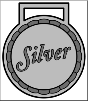 Clip Art: Award Silver Grayscale