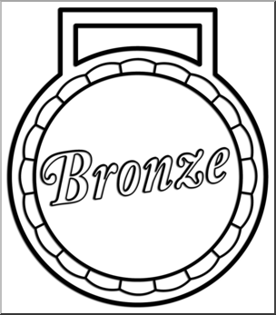Clip Art: Award Bronze B&W