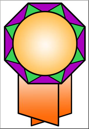 Clip Art: Octagon Award Color