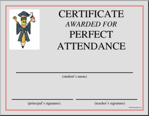 Certificate: Perfect Attendance