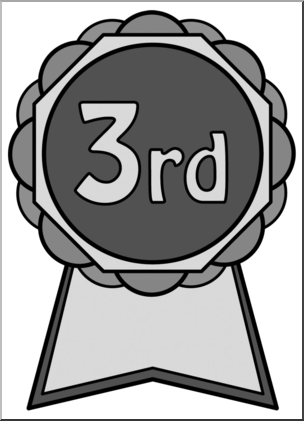 Clip Art: Round 3rd Grayscale