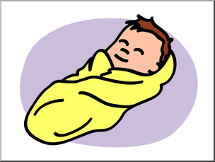Clip Art: Basic Words: Baby Color Unlabeled