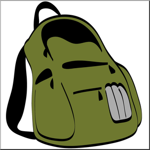 Clip Art: Backpack Green